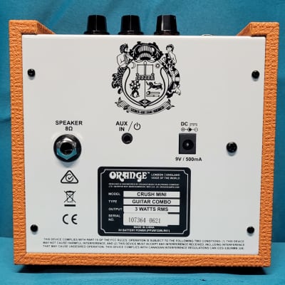 Orange Crush Mini 3-Watt 1x4" Guitar Combo Amplifier (2018 - Present/Orange) image 4