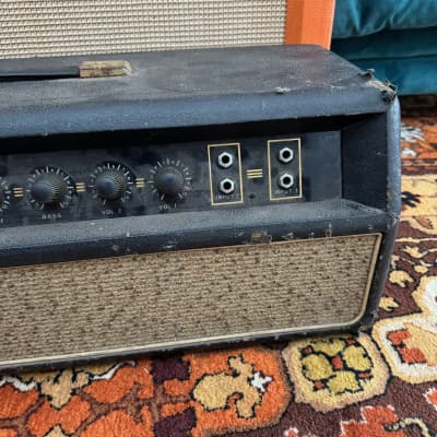 Vintage 1960s Carlsbro CS40-60 EL34 Valve Guitar Amplifier Head w/ Lay Down TFs image 4