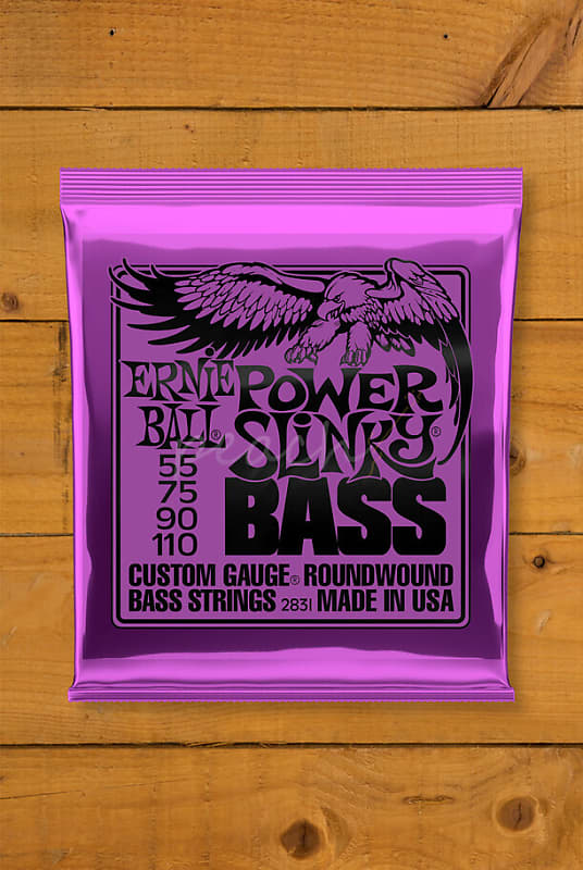 Ernie Ball Bass Strings Power Slinky Bass 55 110 Reverb