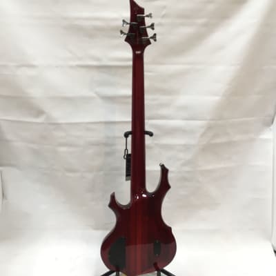 Used LTD F-255 FM Bass Guitar Red image 4