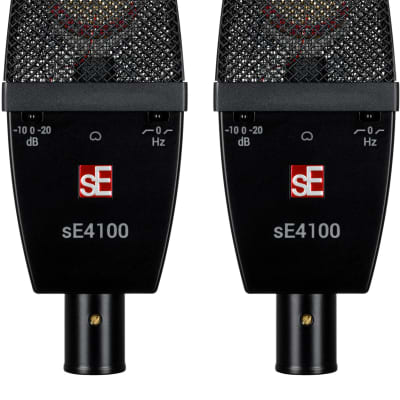 sE Electronics SE4100-PAIR Factory Matched Pair of SE4100 Large Diaphragm Condenser Microphones image 1