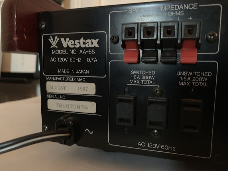 Vestax AA-88 1997 Silver with Mahogany Trim | Reverb