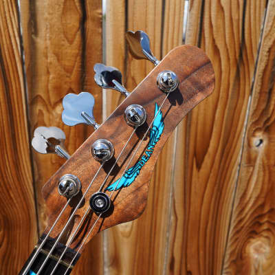 Dean USA Custom Hillsboro - Oiled Cocobolo Top 4-String Electric Bass Guitar w/  Black Tolex Case (2023) image 9