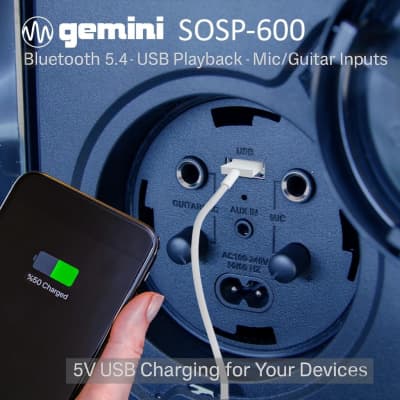 Gemini Sound SOSP-600 Floating Bluetooth Speaker – 300W Waterproof Party Sound with LED Lights, Multi-Speaker Sync, USB Play, 24hr Battery, Cup Holders & Bottle Opener – for Pool, Beach & Outdoor Fun image 8