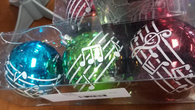 Piano Trends  3 Pack Music Glass Ball Christmas Ornaments image 1