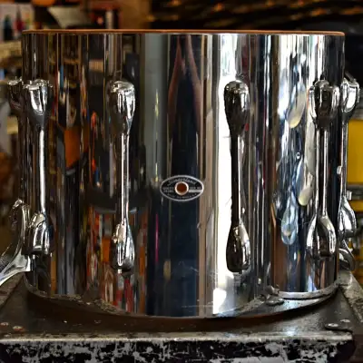 Vintage Slingerland TDR 10 Lug 12x15 Marching Snare Drum - Stainless Steel image 1