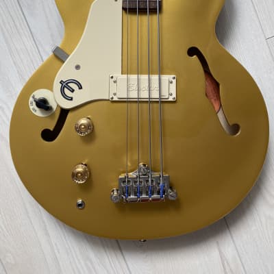 Epiphone Jack Casady Bass Lefty Lefthanded Left 2020 Metallic Gold image 2