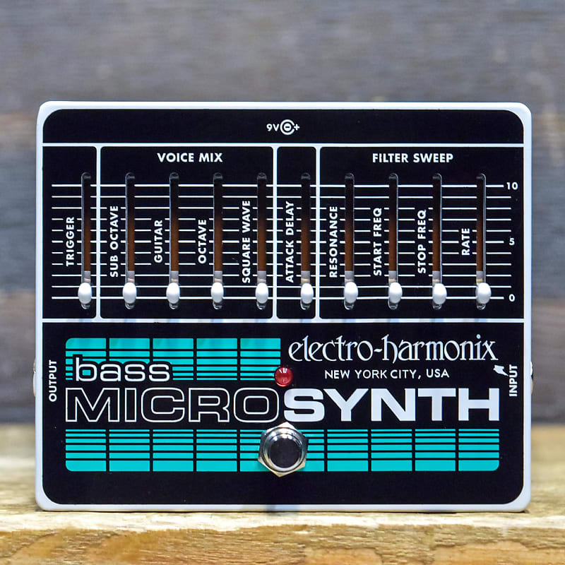 Electro-Harmonix Bass Micro Synthesizer Analog Microsynth Bass Effect Pedal