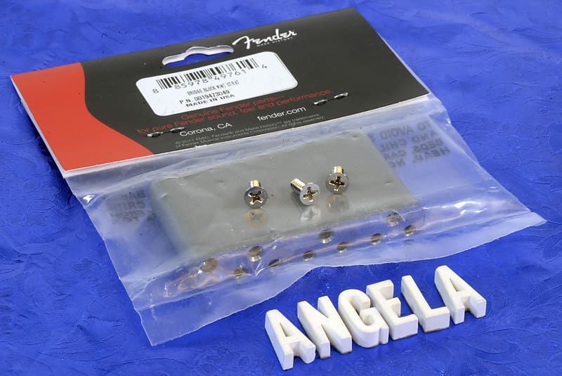 Fender USA Vintage Series Stratocaster Tremolo Bridge Block Checked, Signed And Dated, 0019473049 image 1
