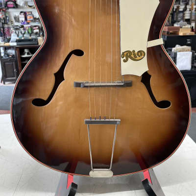 Rio Archtop acoustic cutaway guitar 1960,s? - Sunburst image 1
