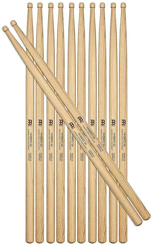 Meinl Stick & Brush Drumsticks, Hybrid 5A Half Brick (6