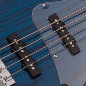 Cort GB74JJ 4 String Bass Guitar Aqua Blue image 9