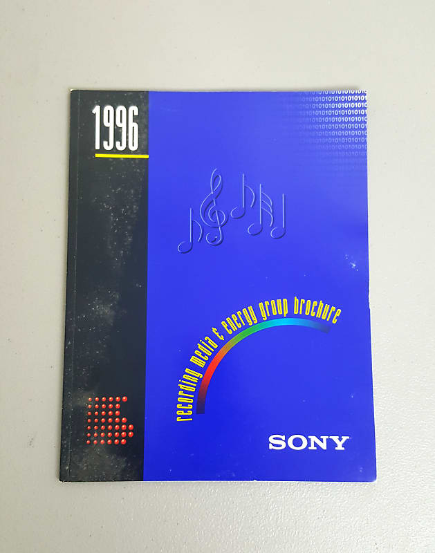 Sony 1996 Recording Media Brochure/Catalog (69 pg book!) Reverb
