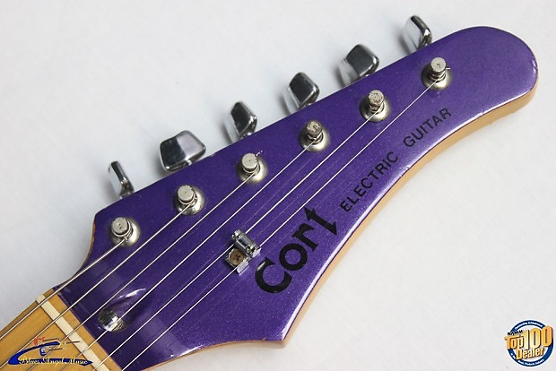 Cort Strat-Style Electric Guitar, Violet w/ Matching