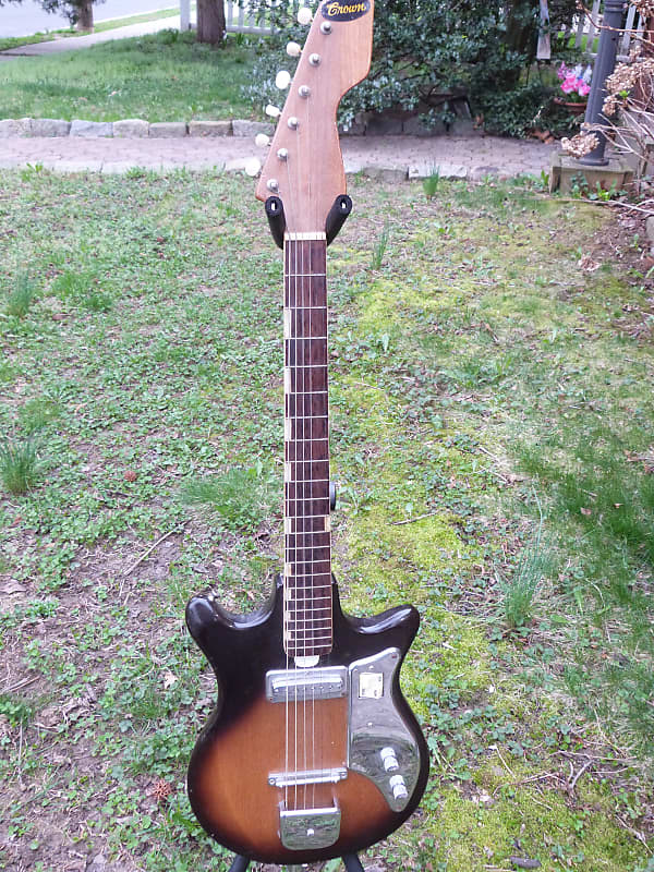 Teisco Crown single pickup guitar  1960's sunburst image 1