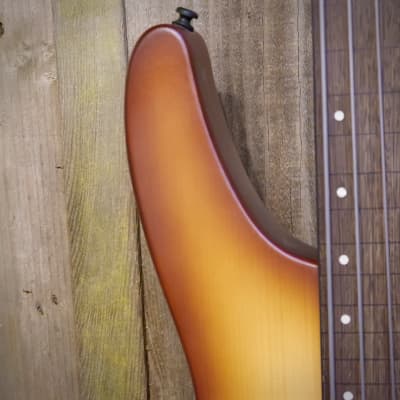 Ibanez SRH500F-NNF Bass Workshop Fretless Semi-Hollow Bass  - Natural Browned Burst Flat image 7