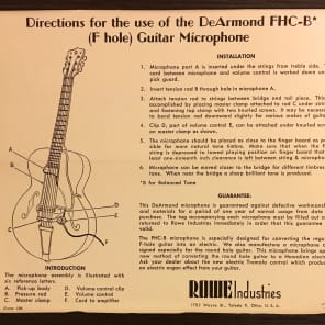 DeArmond FHC floating pickup for acoustic archtop (1957) image 5