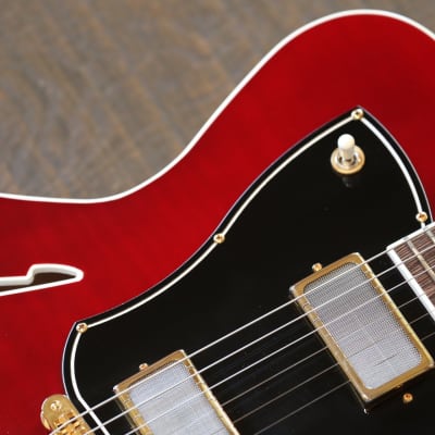 Unplayed! 2022 Kauer Guitars Super Chief Semi-Hollow Electric Guitar Wine Red w/ Bigsby + OGB image 8