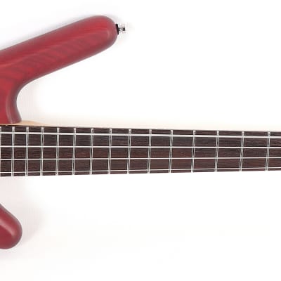 Warwick Rockbass Corvette Double Buck 4-String Burgundy Red Electric Bass Guitar image 2