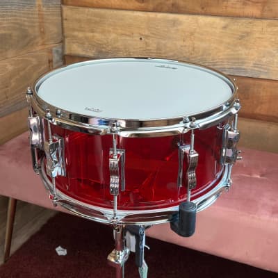 Ludwig Vistalite Snare Drum - 6.5-inch x 14-inch - Red image 2