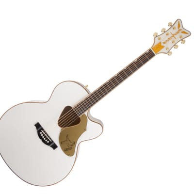 Gretsch G5022CWFE Rancher Falcon Jumbo Cutaway A/E Guitar - White for sale