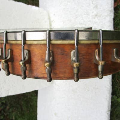 Slingerland Tenor Banjo, 1920's, 17 Fret, 10 3/4" Head, Tone Ring, Fancy Inlays image 5