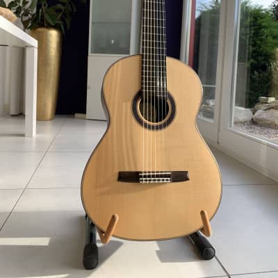 2018 Hanika Natural-PF Custom 7 - Natural Satin | Custom Shop German 7-String Classical Guitar with Monitor Sound Hole | OHSC image 6