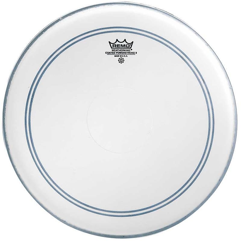 Remo Coated Powerstroke P3 23" Bass Drum Head : 2.5 Impact Patch image 1
