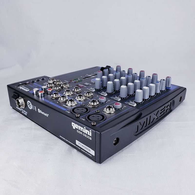 Gemini - GEM-08USB - Compact 8 Channel Bluetooth Mixer