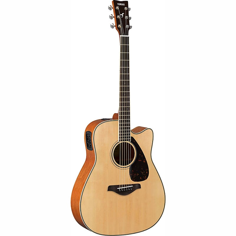 Yamaha FGX820C FGX Dreadnought Single Cutaway Acoustic-Electric Guitar Natural image 1