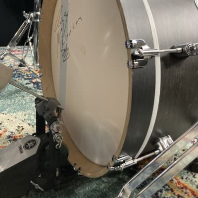 Russ McKinnon's (Barry Manilow, Tower of Power) PDP Concept Maple Classic Bop 3-piece Set - Satin Walnut with Wood Hoops image 8