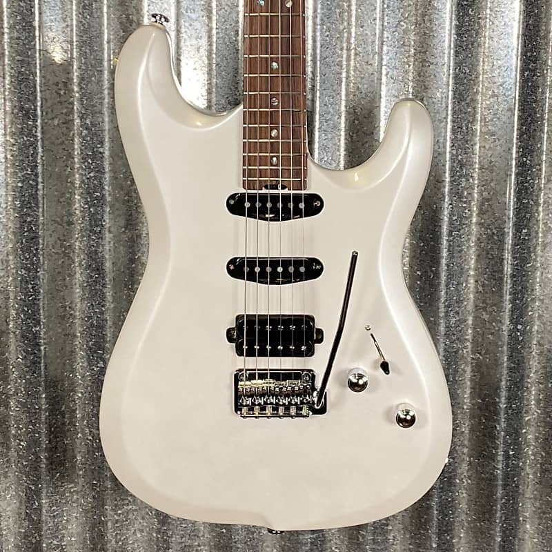 Musi Capricorn Fusion HSS Superstrat Pearl White Guitar #0188 Used image 1