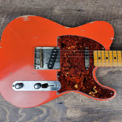 MyDream Partcaster Custom Built - Fiesta Red Relic'Art Hepcat image 3