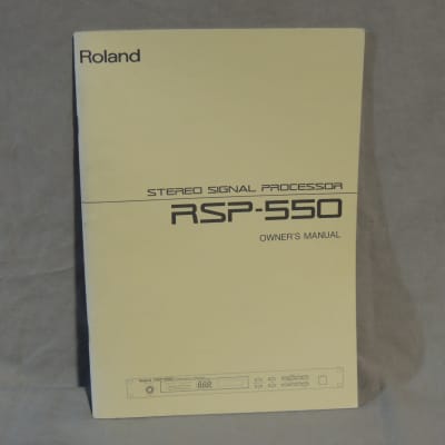 Roland RSP-550 Owner's Manual [Three Wave Music] image 1