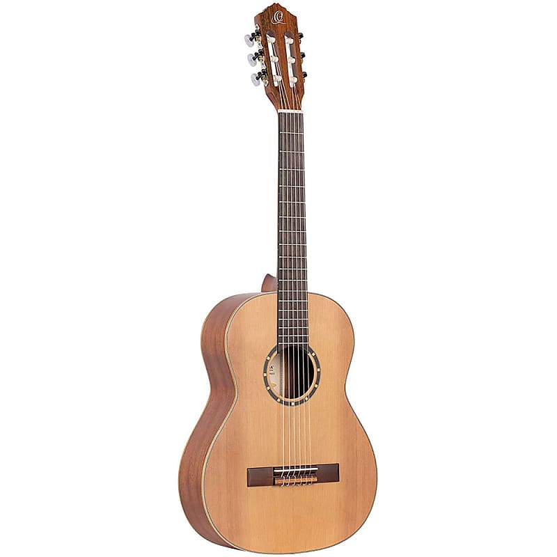 Ortega Guitars 6 String Family Series 3/4 Size Nylon Classical Guitar with Bag, Right-Handed, Cedar Top-Natural-Satin image 1