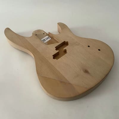 Unfinished Mahogany Wood Bass Guitar Body DIY Project image 1