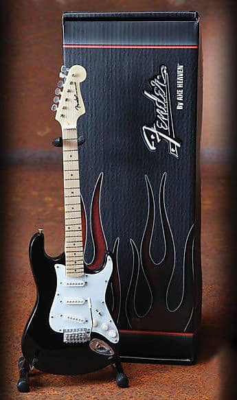 Fender(TM) Stratocaster(TM) - Classic Black Finish - Officially Licensed Miniature Guitar Replica image 1