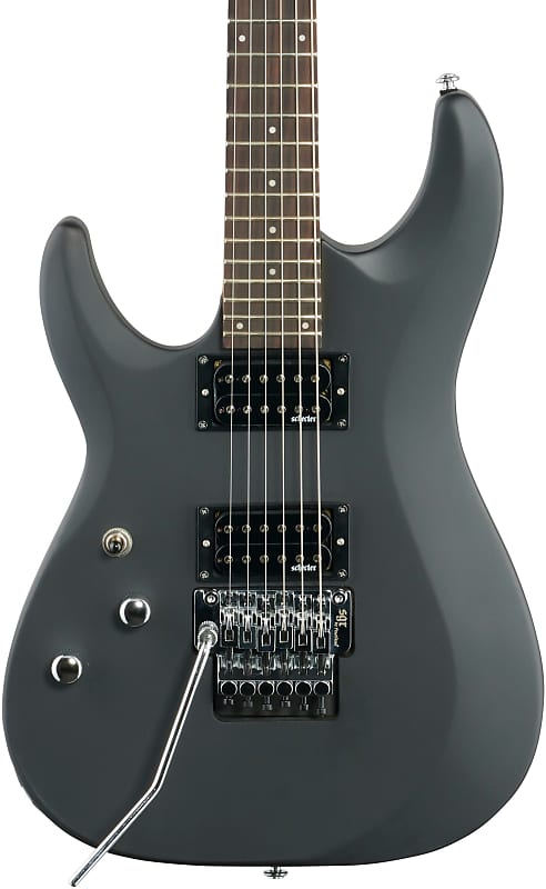 Schecter C-6FR Deluxe Left-Handed Electric Guitar, Satin Black