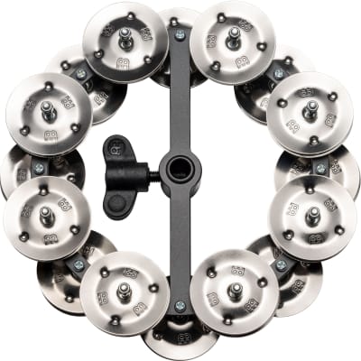 Meinl Percussion Headliner Series Hi-Hat Tambourine With Double Row Steel Jingles 5" (HTHH2BK) image 3