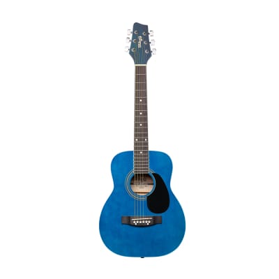 Stagg 1/2 Size Kids Real Blue Acoustic Guitar w/ Padded Gig Bag image 5