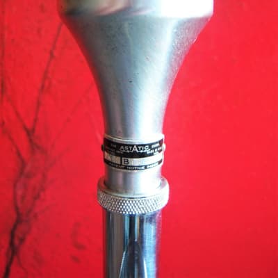Vintage 1950's RARE Astatic DK-1 crystal microphone w F-11 adapter Harp mic image 3