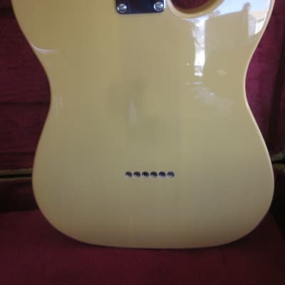 Used Left-Handed Fender Telecaster Electric Guitar Butterscotch Blonde w/ Black Pickguard w/ Hard Case Made in Japan image 13