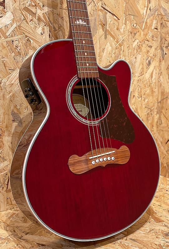 Pre Owned Epiphone 2018 EJ200 Coupe Electro Acoustic - Wine Red