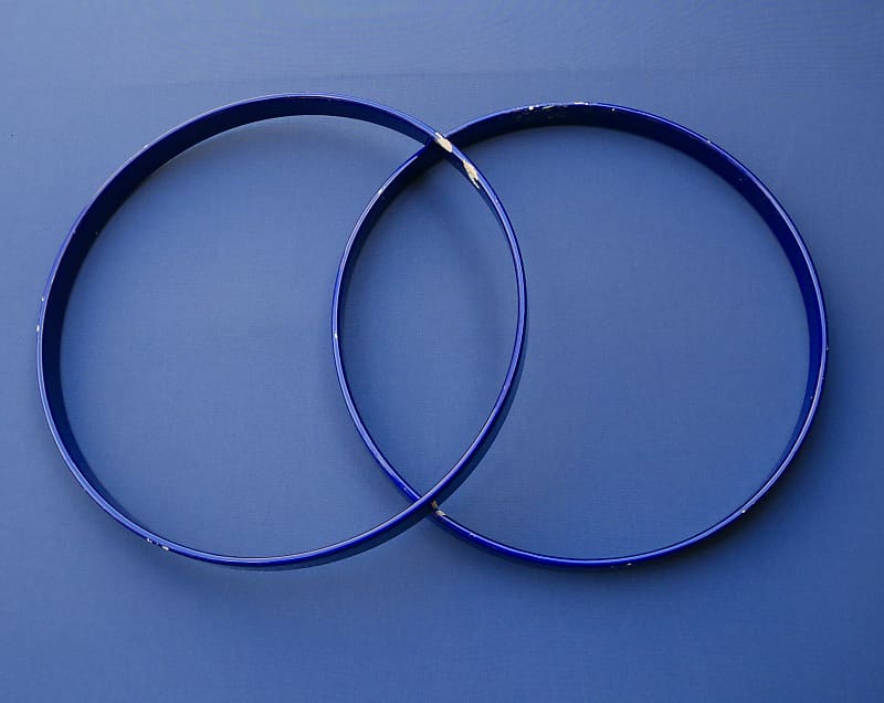 Sonor Delite Bassdrum Hoops 20" Metallic Marine 90s image 1