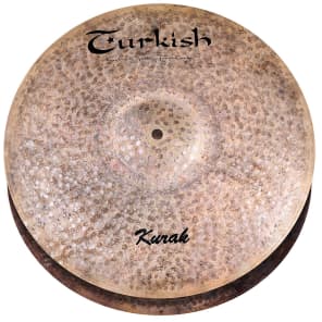 Turkish Cymbals 14" Custom Series Kurak Hi-Hat Flat Hole K-HF14 (Pair)