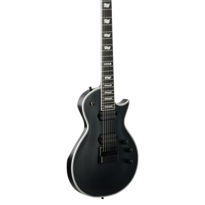 ESP EII EC7 Evertune Electric Guitar Black Satin with Case image 8