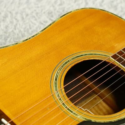 Vintage 1970's made Japan vintage Acoustic Guitar Westone W-40 Jacaranda body Made in Japan image 3