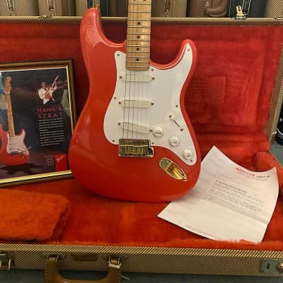 ギター Fender Hank Marvin - Fiesta Red Fender Hank Marvin Signature Stratocaster Vintage Fiesta Red