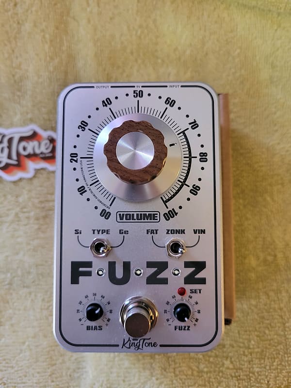 Kingtone MIniFuzz Pedal V2 Silver Reverb