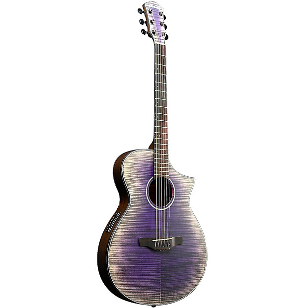 Ibanez AEWC32FM-GVL Thinline Acoustic/Electric Guitar w/ Flame Maple Top Glacier Violet Low Gloss image 2